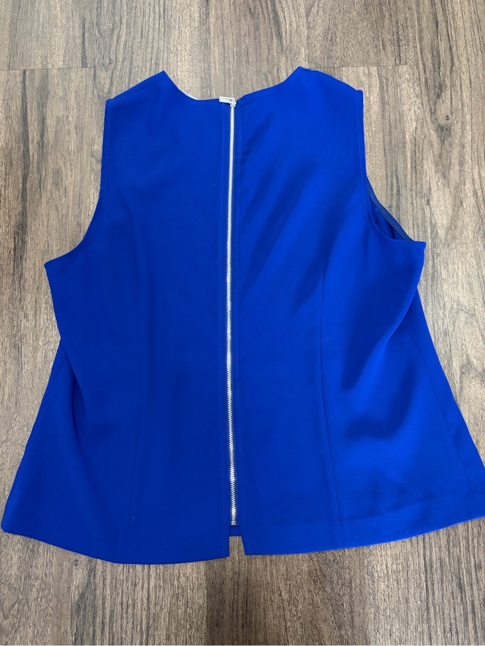 Sleeveless Zip-Back Top in Royal Blue